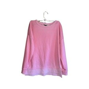 Buffalo David Bitton Women's Pink Long Sleeve Relaxed Fit Sweatshirt Size S